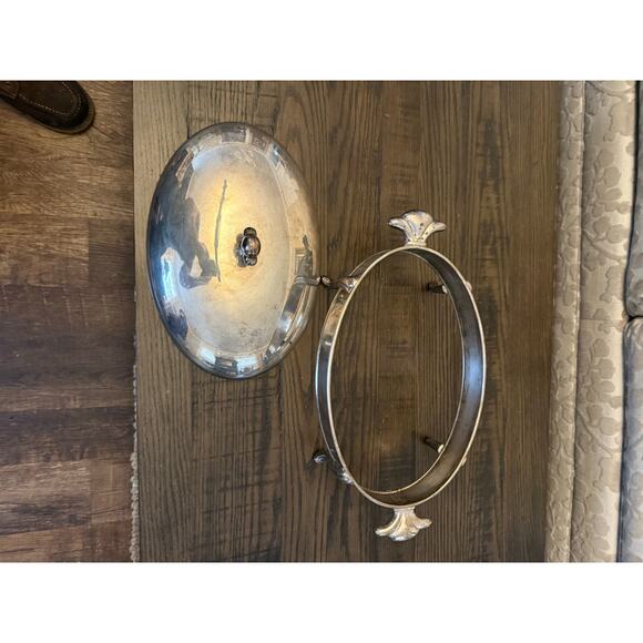 Silver Plated Chafing Dish – Missing Glass Bowl - Picture 6 of 10